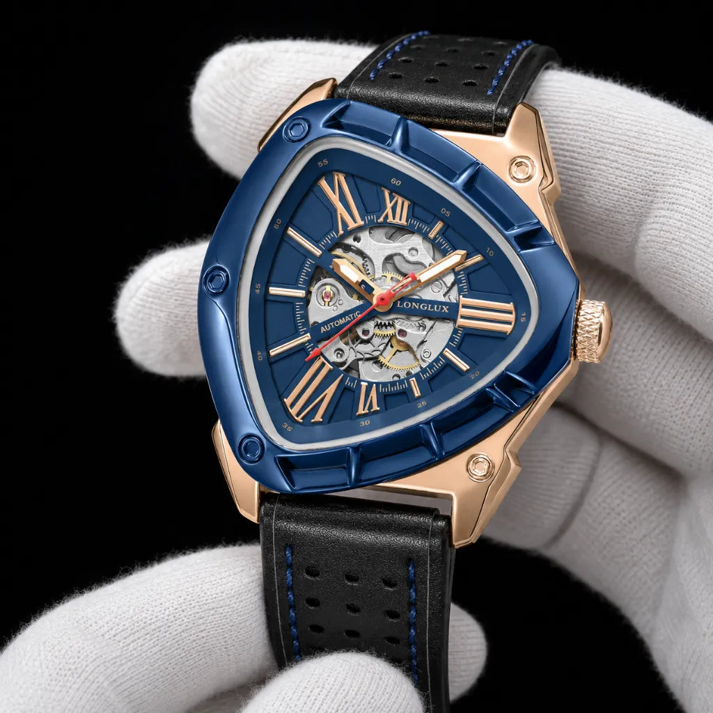 LONGLUX_Relogio_de_pulso_Masculino_Automatico_Esportivo-em_Couro_Azul_45MM