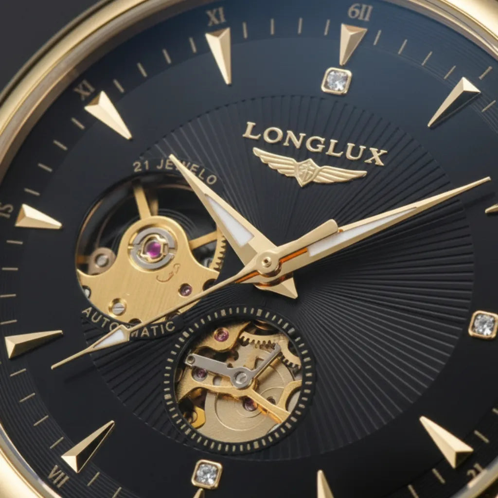 Relógio skeleton Dornell LONGLUX — detalhe 6