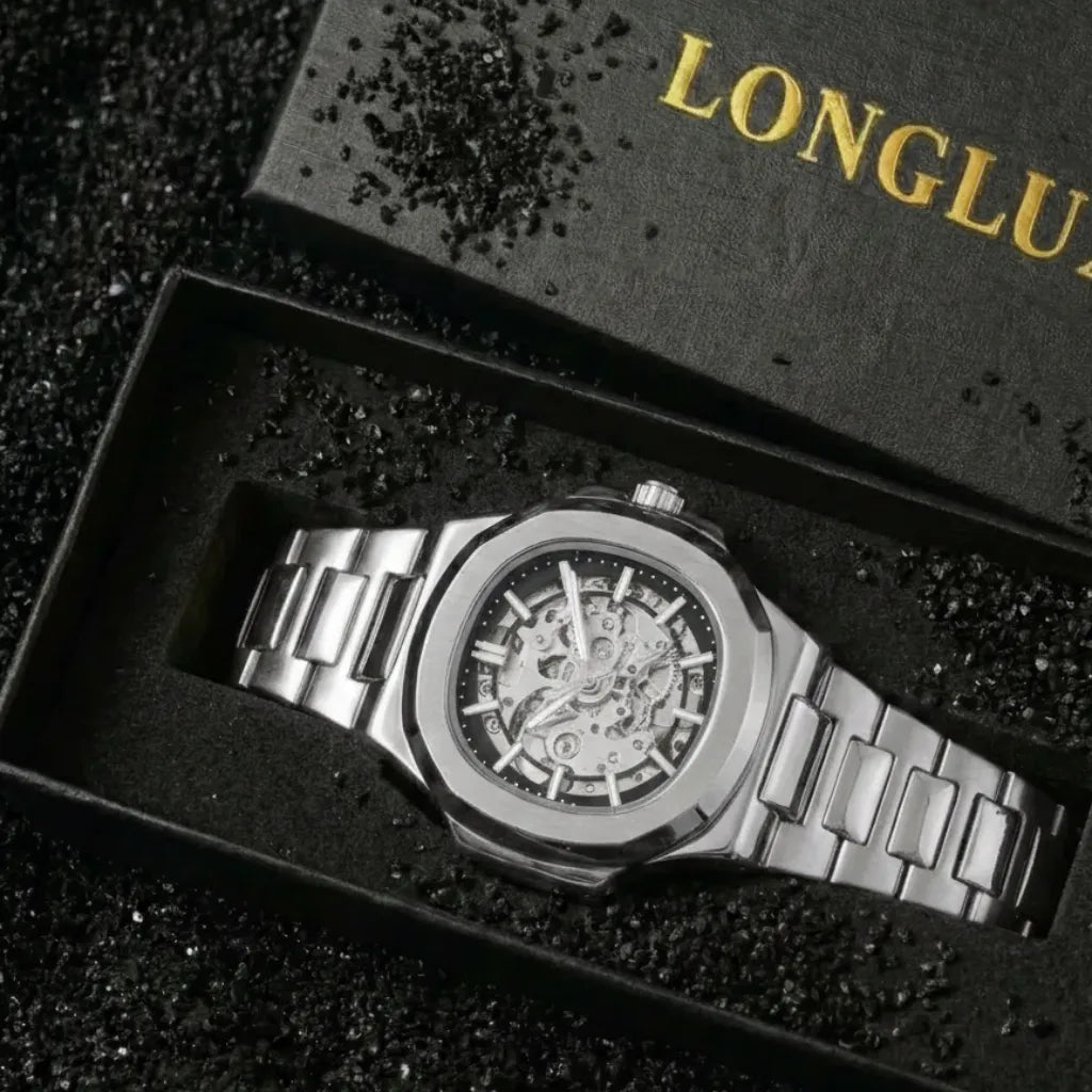 Relógio quadrado Tonneau LONGLUX — detalhe 7