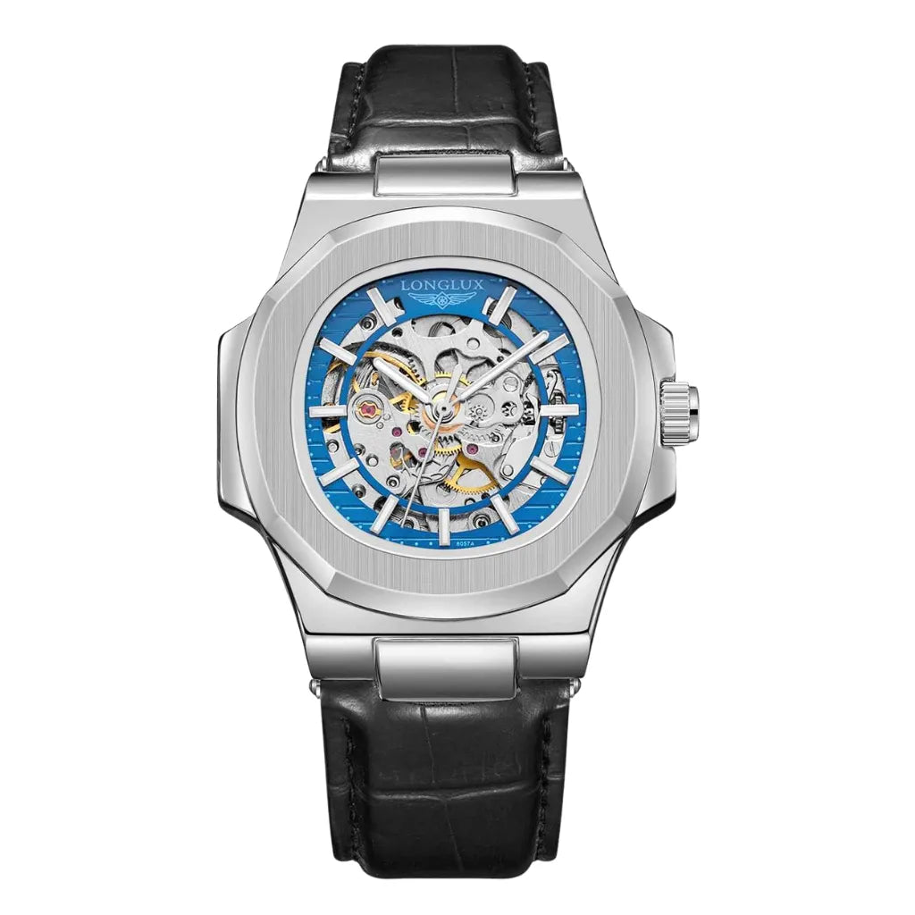 Relógio em Couro LongLux Vanguard Blue